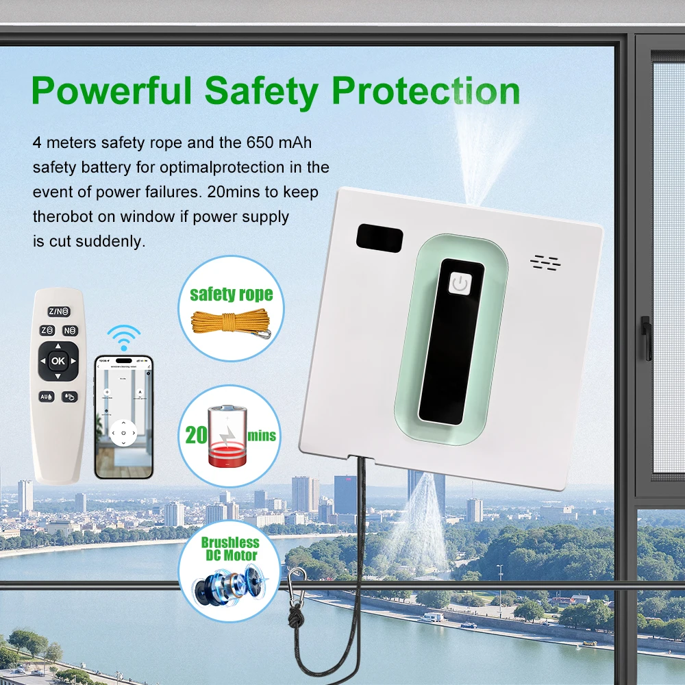Puruikai Robot Electric Automatic Window Cleaning Robotic 9