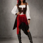 One Size Adult Women Pirate Costume Set Retro Buccaneer 1 | PricZone