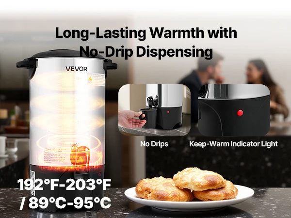 Succebuy Commercial Coffee Urn 40 Cup 6 L Hot Beverage 16