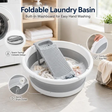 Large Collapsible Washboard Basin for Hand Washing Clothes 1 | PricZone