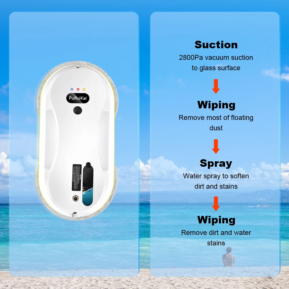 Household Window Automatic Water Spray Cleaning Robot 15