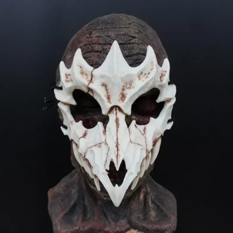 Half-Face Skull Mask Demon Skeleton Wolf Dragon Tiger 39