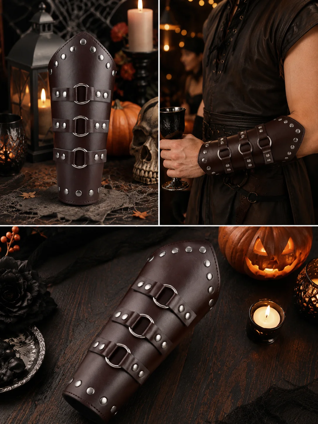 Halloween Cosplay Props Unisex Adult Faux Leather Bracers 4 | PricZone Halloween Cosplay Props Unisex Adult Faux Leather Bracers 4 | PricZone
