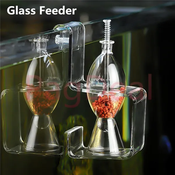 Glass Fish Food Feeder Hang-On Aquarium Crystal Shrimp 9