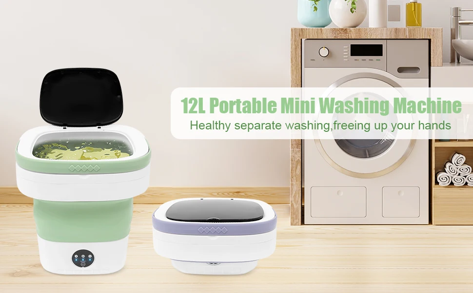 12L Washing Machine Foldable Washer and Spin Dryer 9