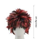 Red Spiky Wig Synthetic Short Messy Fluffy Layered Punk 7 | PricZone Red Spiky Wig Synthetic Short Messy Fluffy Layered Punk 7 | PricZone