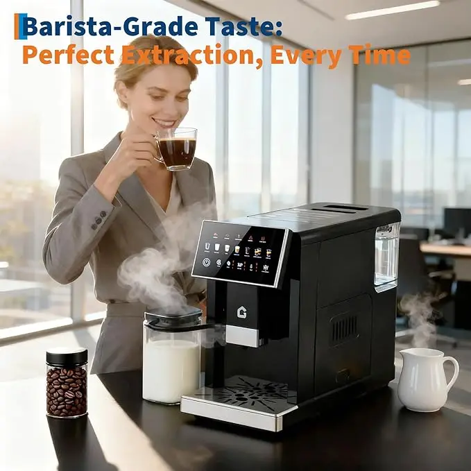 Super Automatic Espresso Machine with Built-In Grinder Milk 7