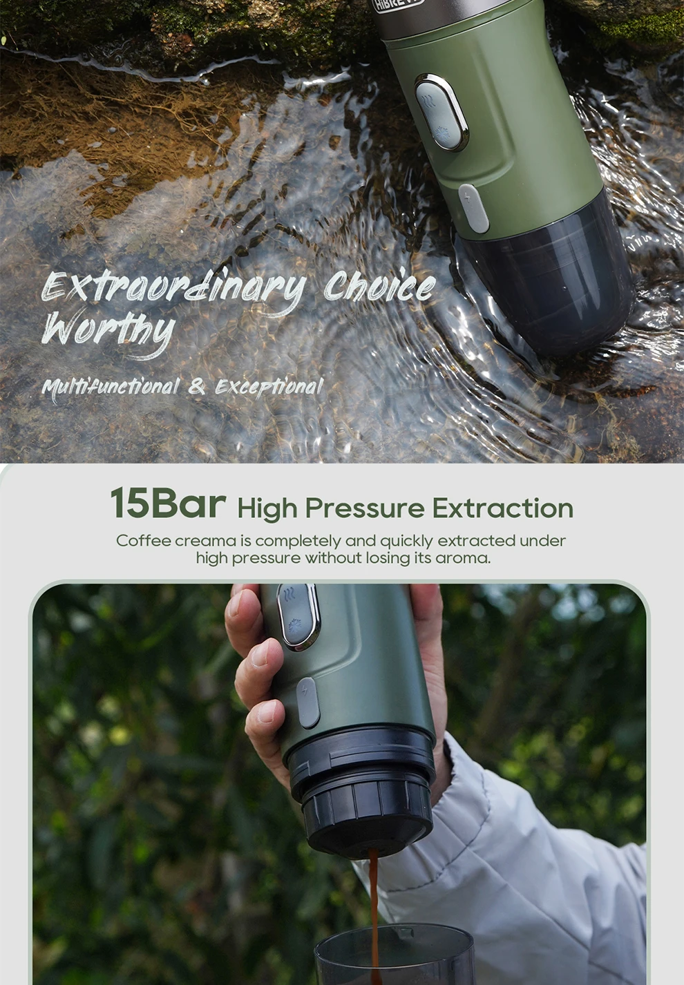 Hibrew Wireless Electric Espresso Coffee Machine for Car 15
