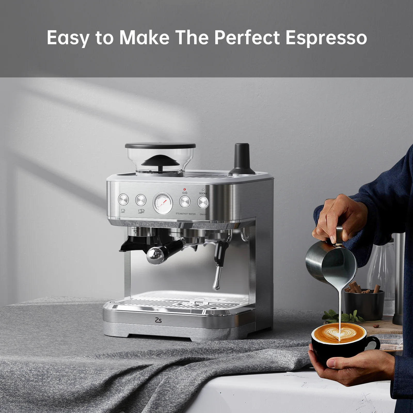 Espresso Machine with Milk Frother and Grinder 15 Bar 4 | PricZone Espresso Machine with Milk Frother and Grinder 15 Bar 4 | PricZone