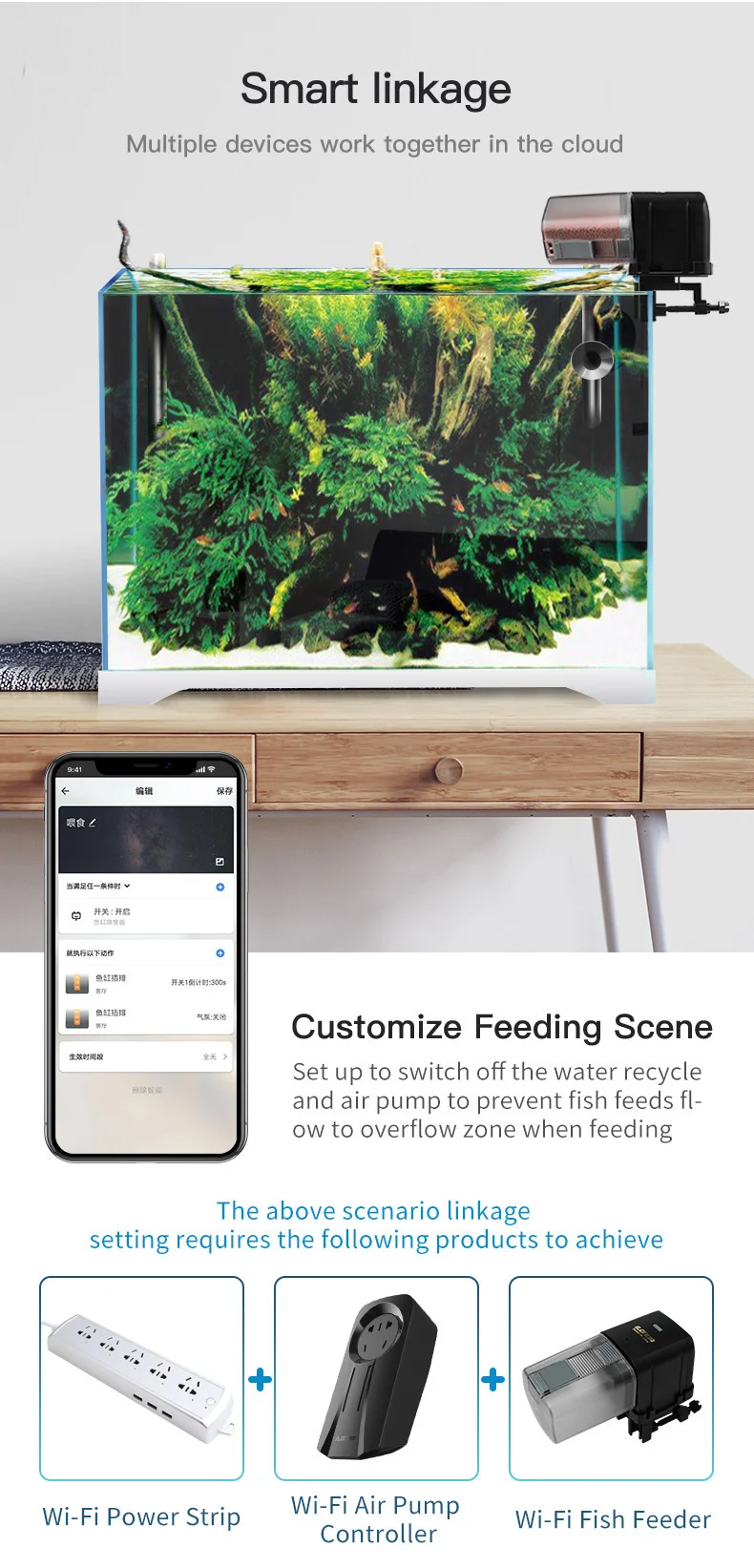 Ilonda WiFi Fish Feeder Organ Smart Control Aquarium Tank 15