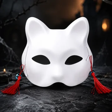 Unpainted Blank Cat Face Mask Kit Unisex Adult OneSize 1 | PricZone