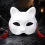 Unpainted Blank Cat Face Mask Kit Unisex Adult One‑Size