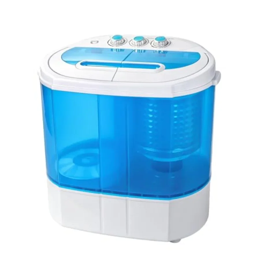 Small Washing Machine 9.9Lb Compact Washer Twin Tub Laundry 7
