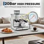 Espresso Machine with Grinder 20 Bar Stainless Steel 8 | PricZone