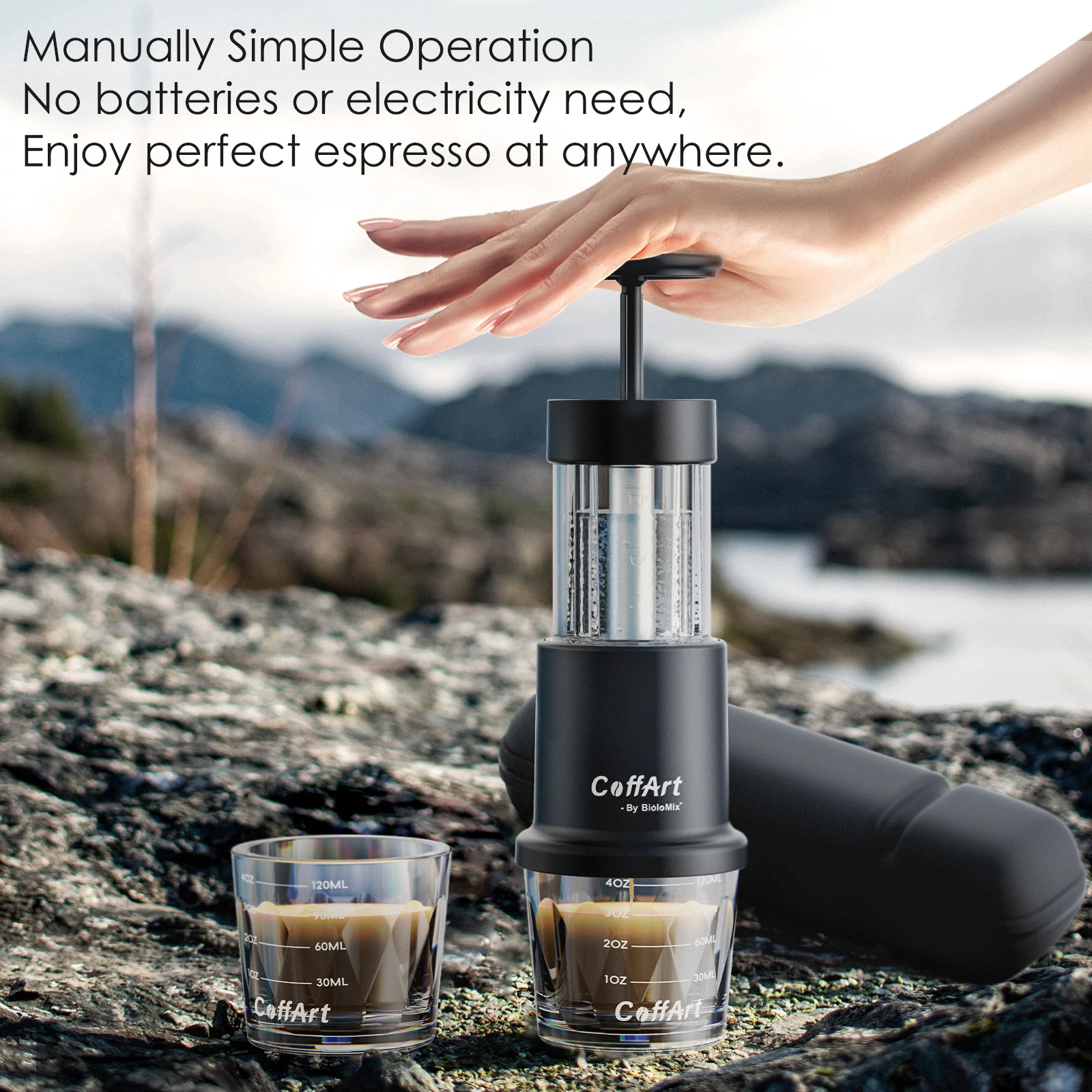 Biolomix 2 In 1 Manual Espresso Coffee Machine Hot/Cold 10