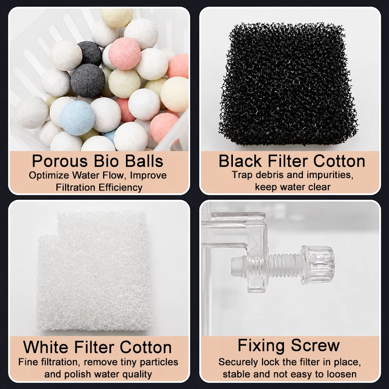 Aquarium Top Filter Box MultiChamber Filtration with Bio 6 | PricZone Aquarium Top Filter Box Multi Chamber Filtration with Bio 6 | PricZone