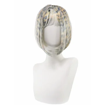 Leopard Print Bob Wig Synthetic Short Straight Bangs Animal 2