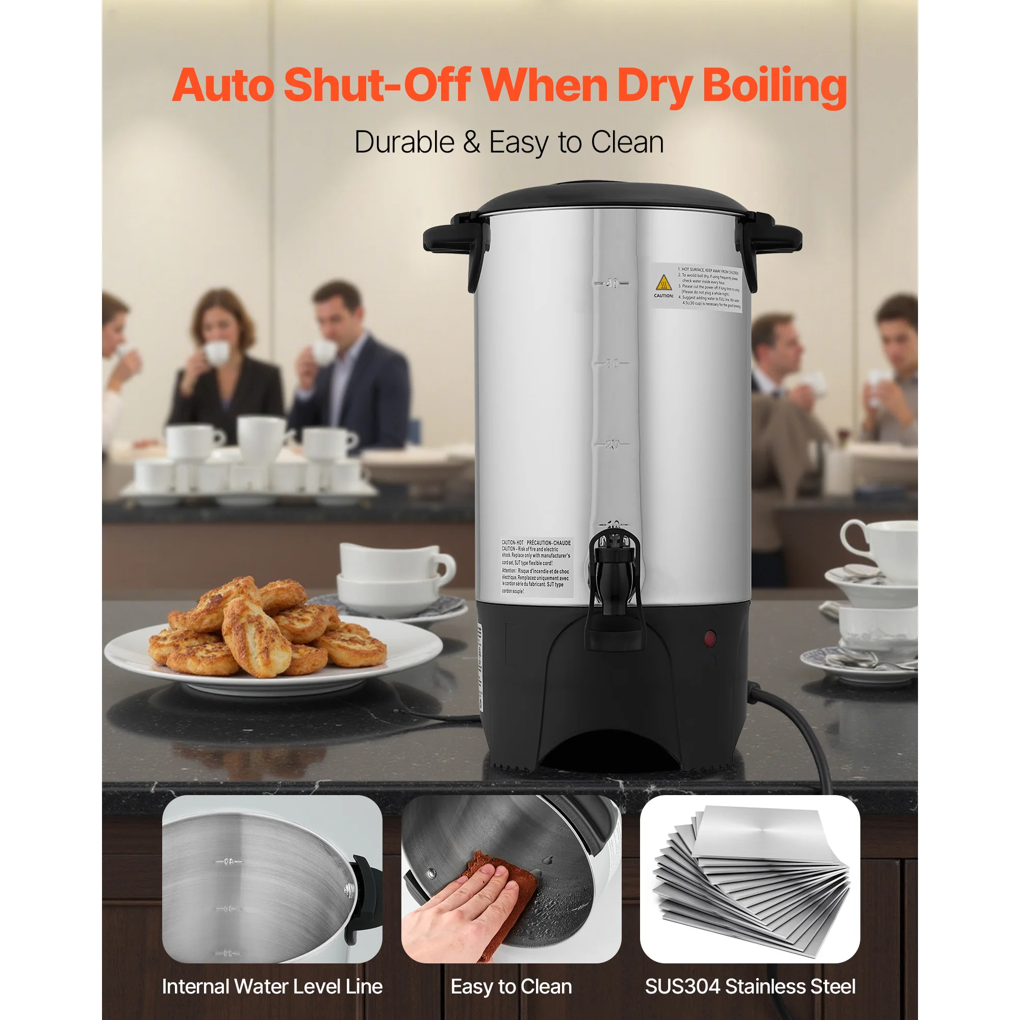 Succebuy Commercial Coffee Urn 40 Cup 6 L Hot Beverage 6 | PricZone Succebuy Commercial Coffee Urn 40 Cup 6 L Hot Beverage 6 | PricZone
