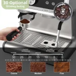 Twisterck 20 Bar Espresso Machine with Grinder Coffee 7 | PricZone