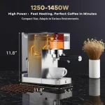 Garvee Compact 20 Bar Espresso MachineStainless Steel 6 | PricZone