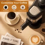 Steam Espresso Machine 35 Bar 4 Cup Compact and Cappuccino 3 | PricZone
