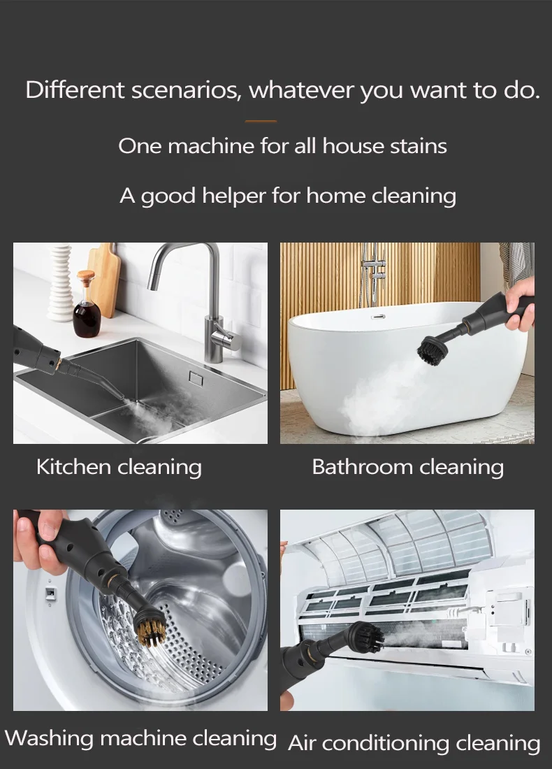 Multi-Purpose Steam Cleaner for Kitchen Oil Stains Glass 14