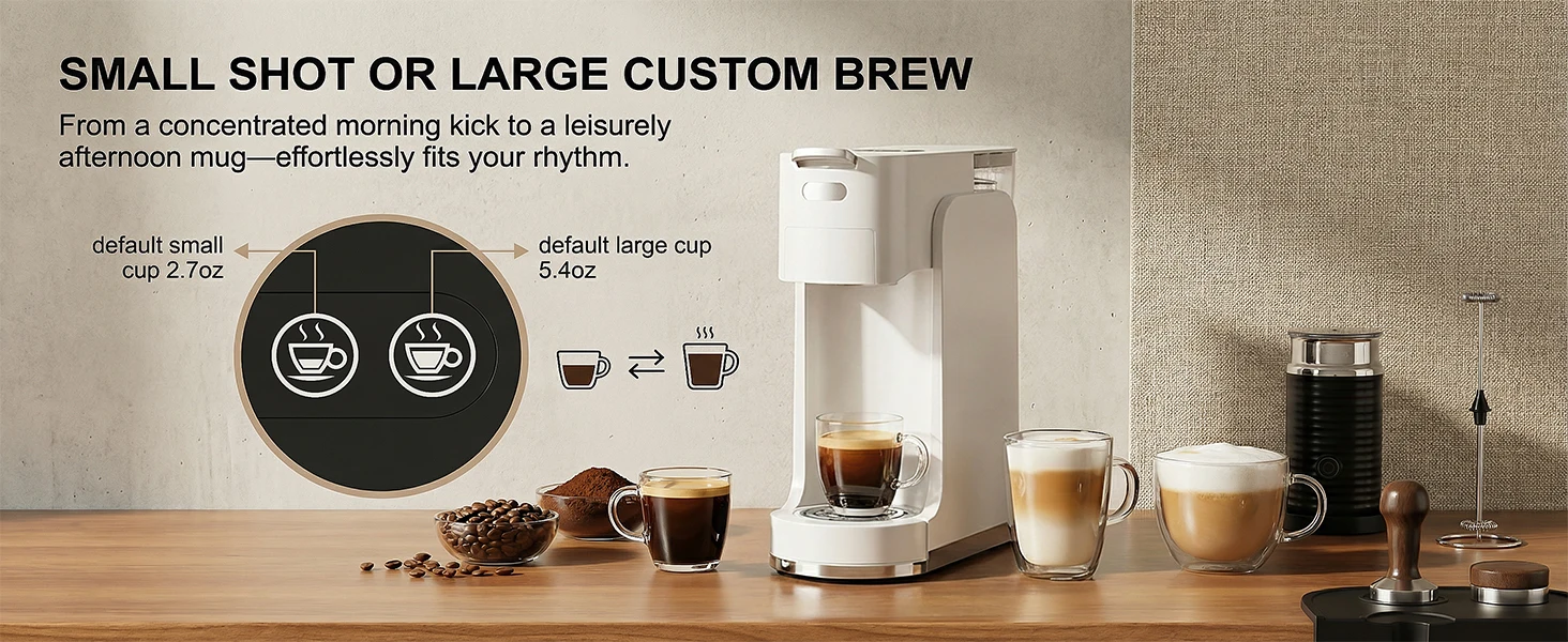 Single-Serve Coffee Maker 4 In 1 Hot and Iced Machine 12