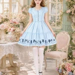 Women Alice Cosplay Lolita Dress Puff Short Sleeve Round 6 | PricZone Women Alice Cosplay Lolita Dress Puff Short Sleeve Round 6 | PricZone