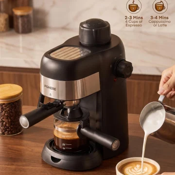 Steam Espresso Machine 35 Bar 4 Cup Compact and Cappuccino 1 | PricZone