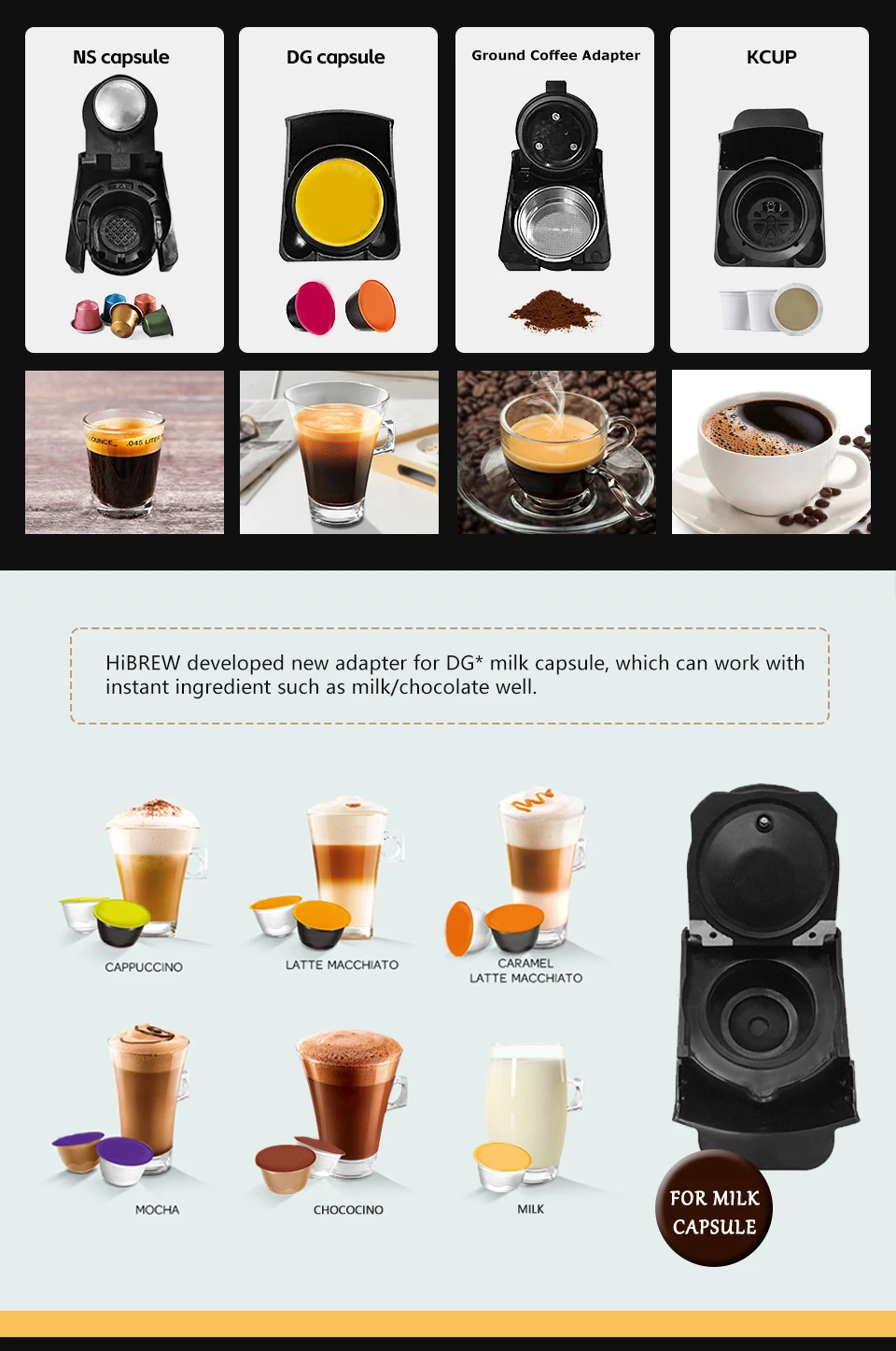 Hibrew 4 In 1 Multiple Capsule Coffee Maker Full Automatic 13