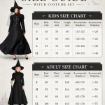 Family Matching Witch Costume for Women Girls Classic Long 7 | PricZone Family Matching Witch Costume for Women Girls Classic Long 7 | PricZone