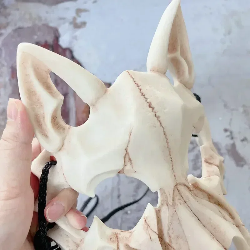 Half-Face Skull Mask Demon Skeleton Wolf Dragon Tiger 36