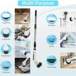 Electric Spin Scrubber Rechargeable Cordless with 39 Brushes 6 | PricZone