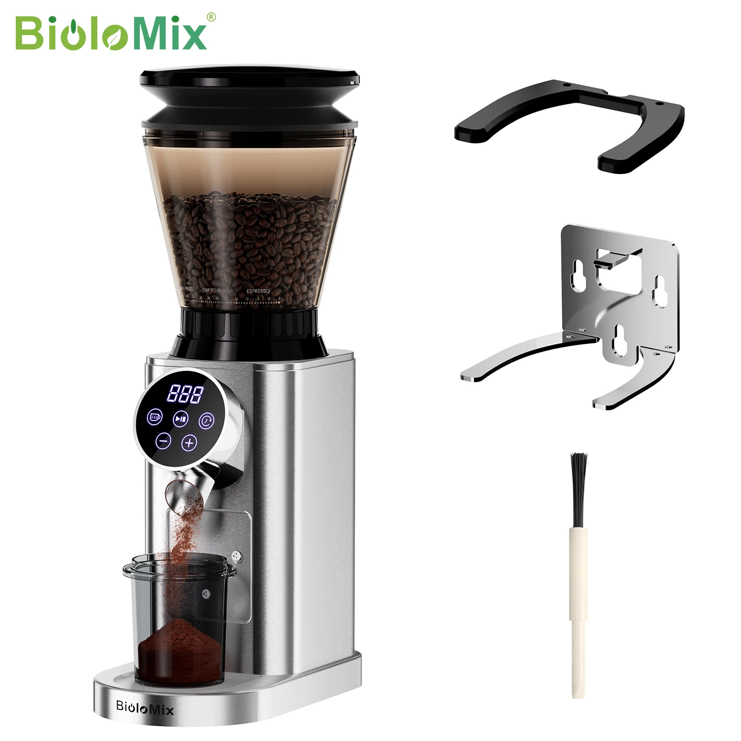 Biolomix Electric Conical Burr Coffee Grinder Adjustable 48 6 | PricZone Biolomix Electric Conical Burr Coffee Grinder Adjustable 48 6 | PricZone