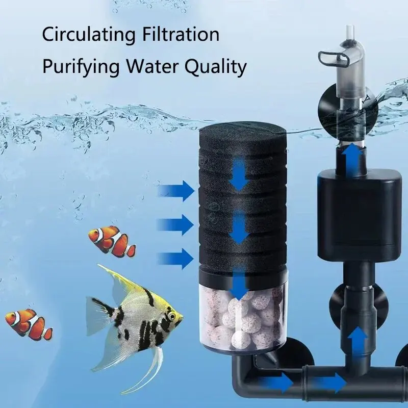 Aquarium Filter with Water Pump for Fish Tank Air Skimmer 3 | PricZone Aquarium Filter with Water Pump for Fish Tank Air Skimmer 3 | PricZone