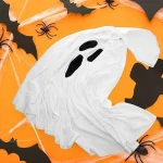 Ghost Costume for Adults White Poncho Hooded Cape Spooky 3 | PricZone