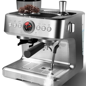 20 Bar Espresso Machine with Grinder Milk Frother Coffee 1 | PricZone
