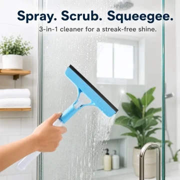 Window Squeegee with Built In Spray 3 In 1 Glass Cleaner 1 | PricZone