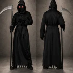 Glowing Red Eyes Hooded Unisex Adult Costume Set Complete 3 | PricZone Glowing Red Eyes Hooded Unisex Adult Costume Set Complete 3 | PricZone