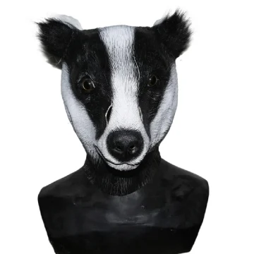 Realistic Wildlife Jungle Badger Mask Woodland Halloween 2