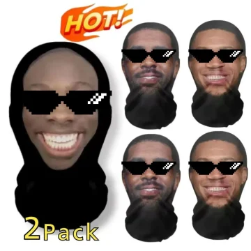 Realistic Celebrity Face Masks 2 Pack Mesh Print Balaclava 1 | PricZone