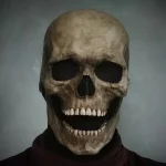 Movable Jaw Skull Mask Latex Full Head Horror Halloween 3 | PricZone