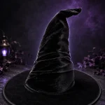 OneSize Unisex Ruched Velvet Witch Wizard Hat Curved Tip 1 | PricZone OneSize Unisex Ruched Velvet Witch Wizard Hat Curved Tip 1 | PricZone