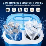 Small Washing Machine 99Lb Compact Washer Twin Tub Laundry 6 | PricZone