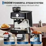 Stainless Steel Espresso Machine with Grinder 20 Bar Metal 6 | PricZone Stainless Steel Espresso Machine with Grinder 20 Bar Metal 6 | PricZone