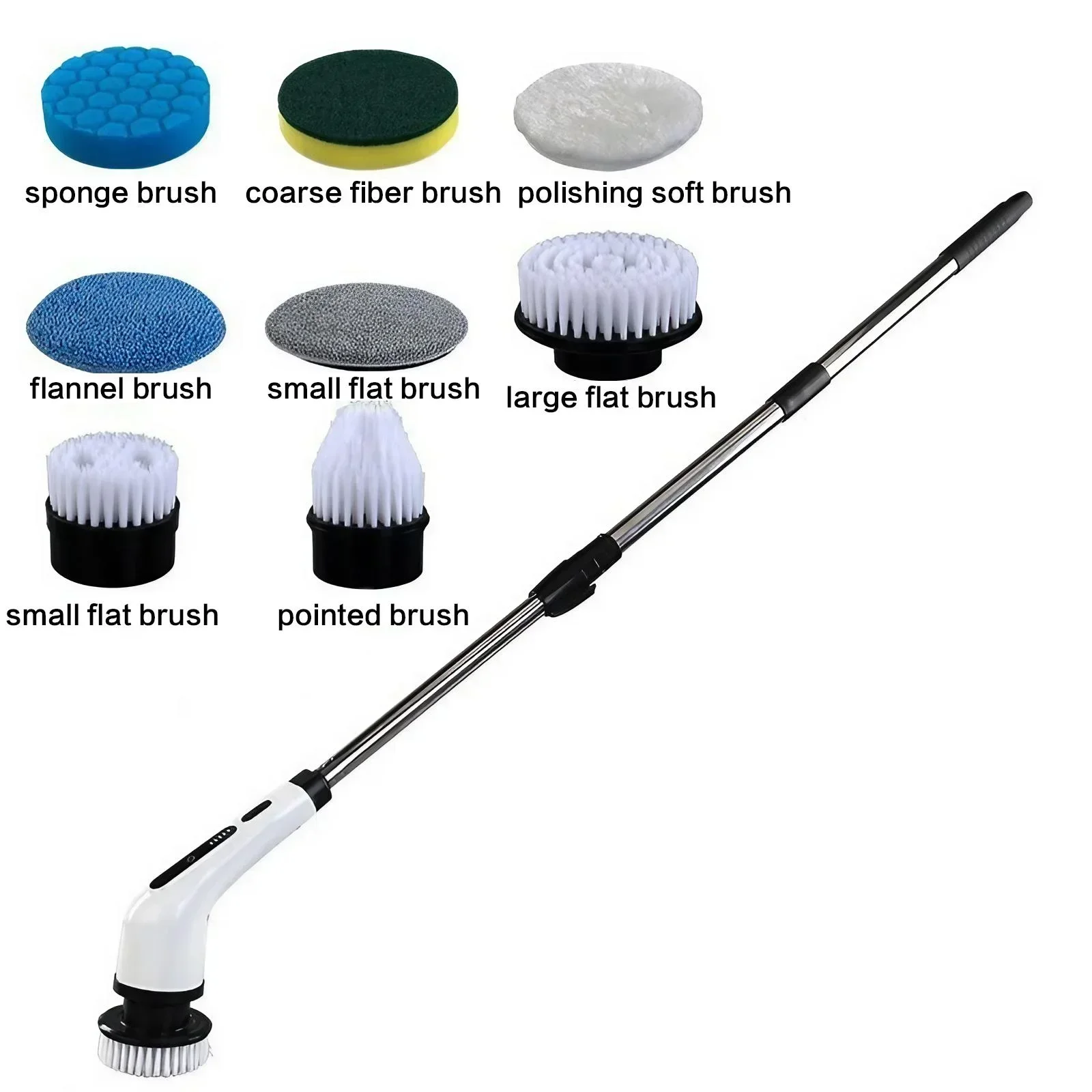Electric Spin Scrubber Rechargeable Cordless with 3/9 Brushes 10
