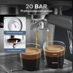 20 Bar Espresso Machine with Grinder Milk Frother Coffee 4 | PricZone