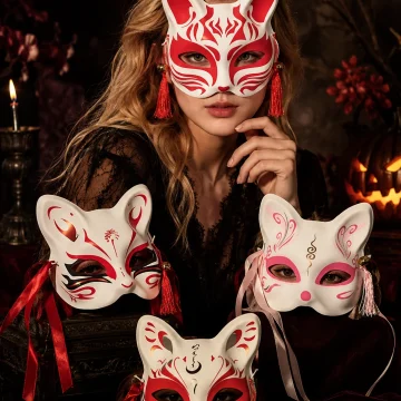 Printed Fox Half‑Face Mask Kit Unisex Adult One‑Size 1