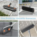 Floor Scrub Brush with Long Handle 3 In 1 Scrape 8 | PricZone