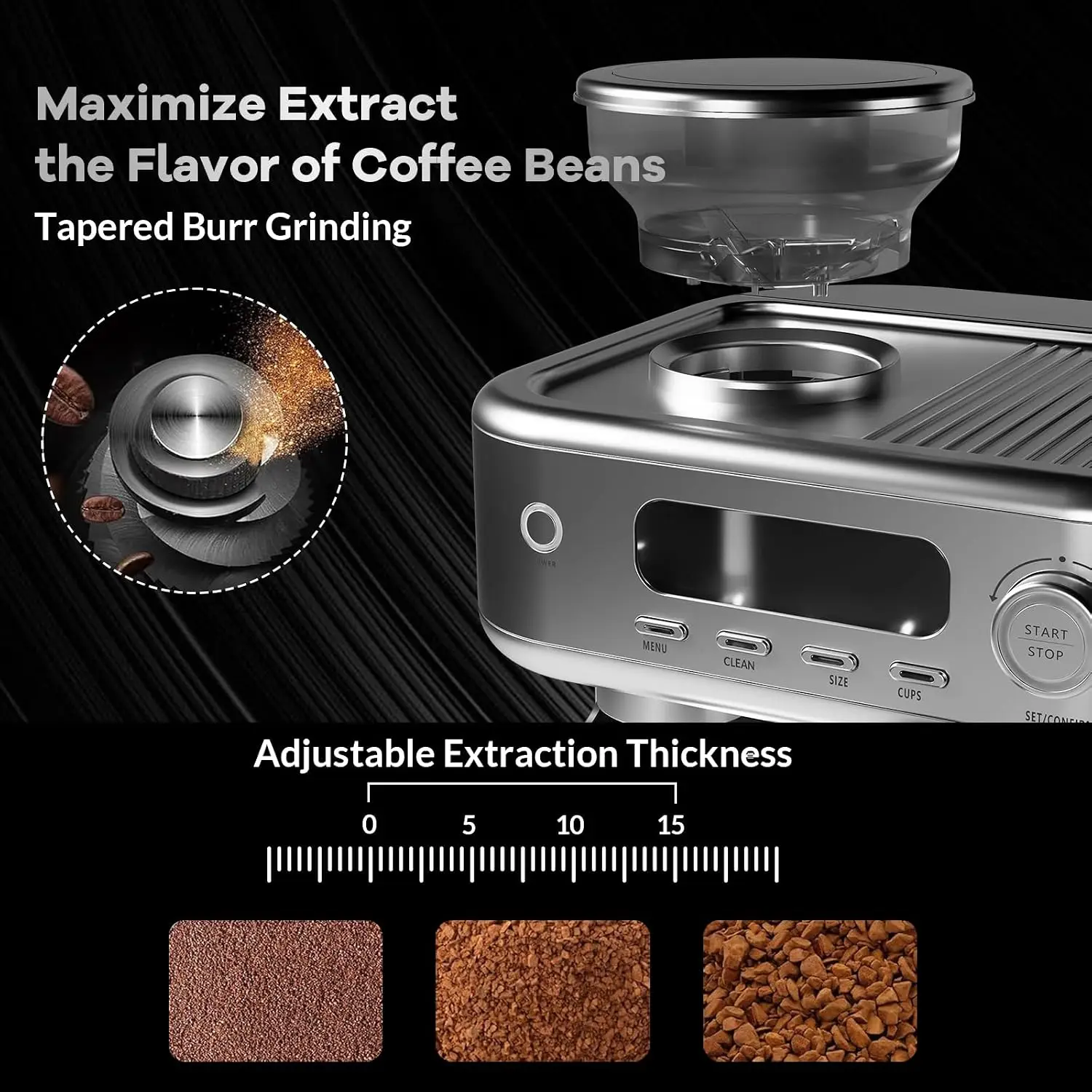 Tacleekii Espresso Machine 15 Bar Stainless Steel Maker 4 | PricZone Tacleekii Espresso Machine 15 Bar Stainless Steel Maker 4 | PricZone